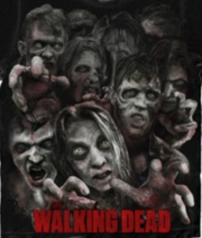 Zombie Hoarde Walking Dead T-Shirt - Click Image to Close